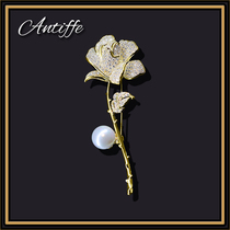 2021 new fashion rose flower brooch high-end womens luxury fragrance wild atmosphere corsage suit accessories pin