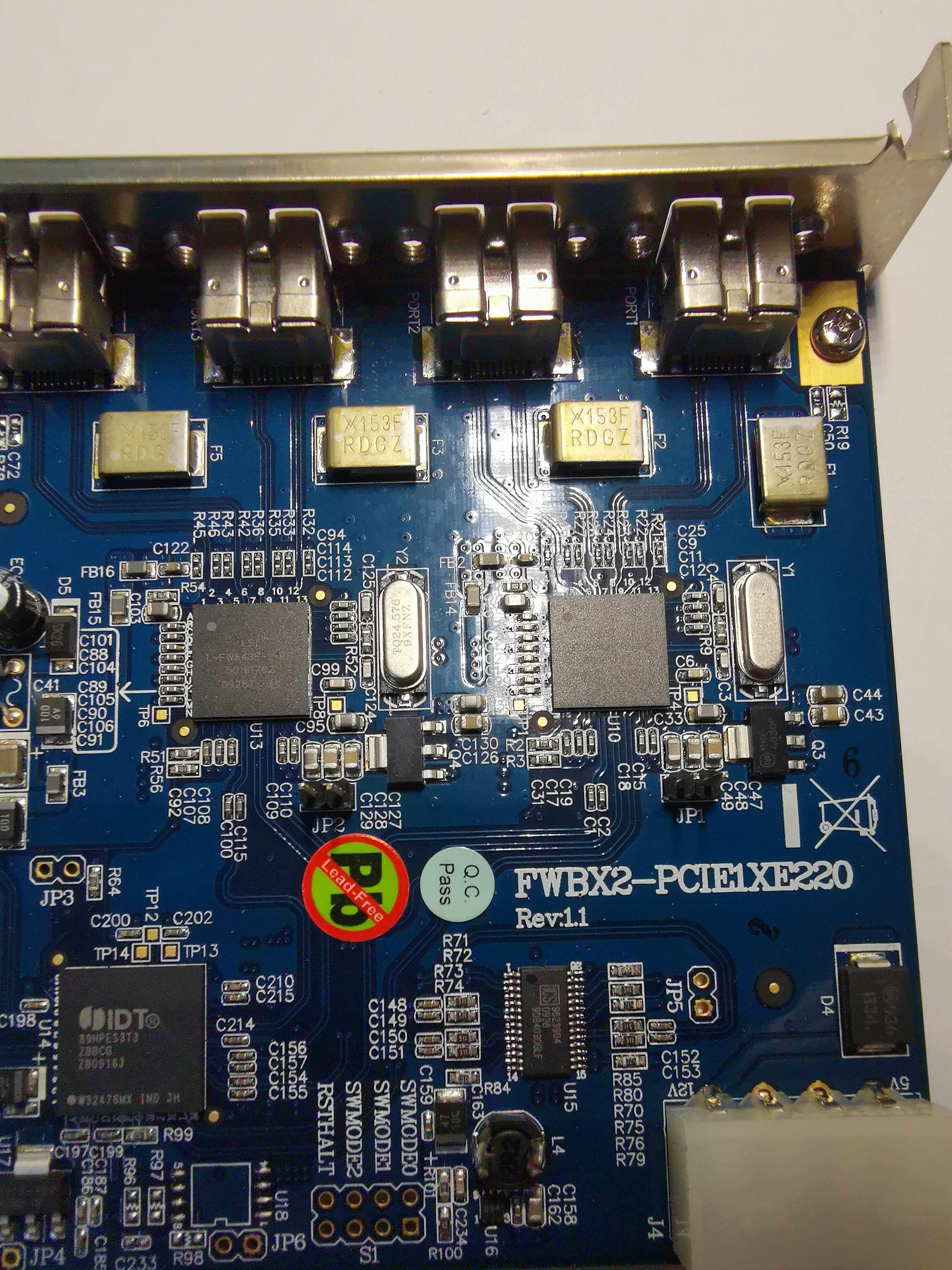 Original Taiwan IOI FWBX2 PCIE1XE220 Four Road Video Collection Card New Spot