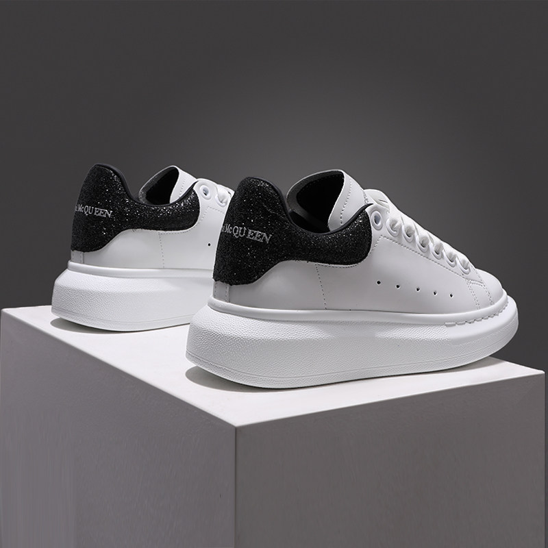 Sequin McQueen white shoes 2021 new women's shoes summer leather thick bottom platform shoes fashion casual shoes