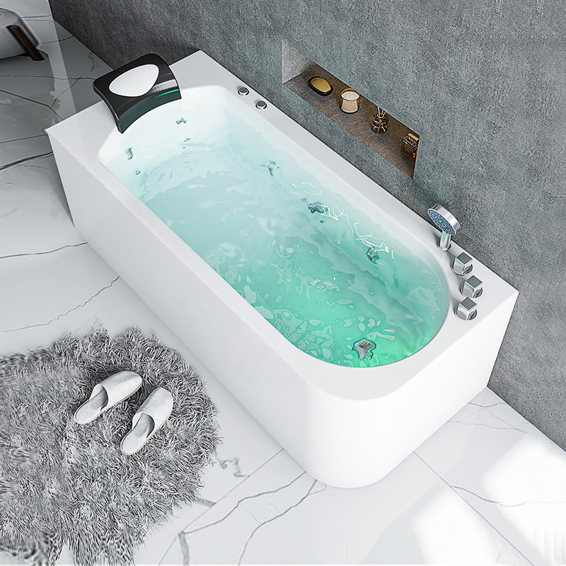 Wave Whale Massage Bath Home Independent Type Acrylic Small Household Type Smart Surf Bath 7 colorful lights Optical red light