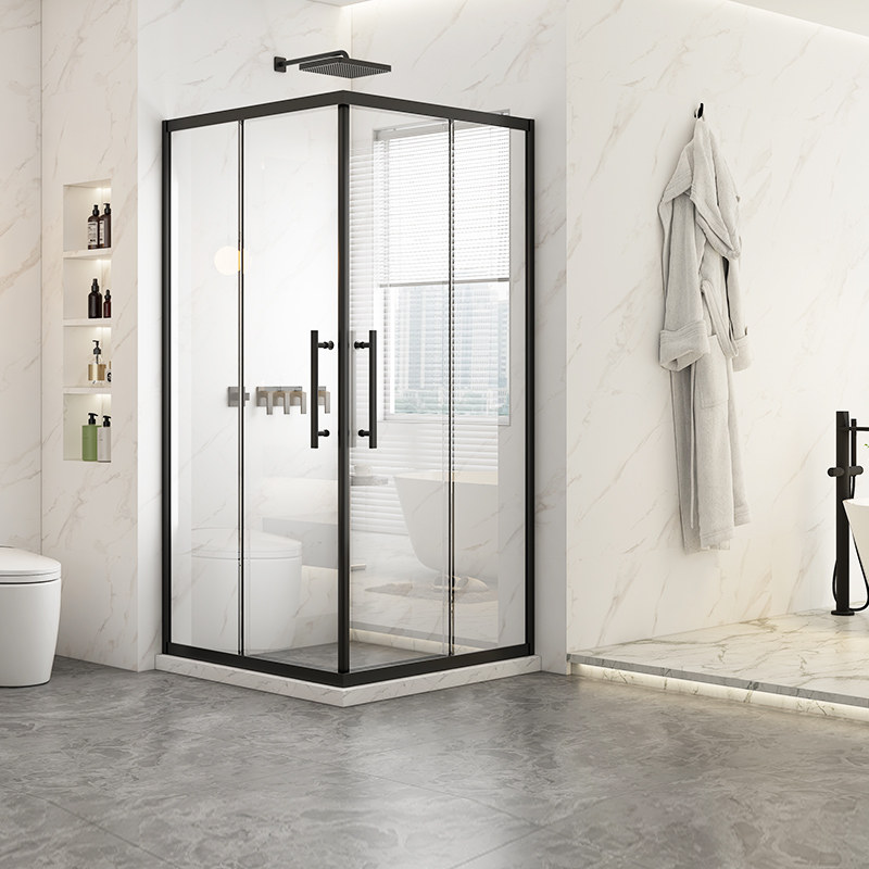 Wave Whale rectangular right square L shape Angle Shower Room Dry Wet Separation Bathroom Glass Ramen Partition Makeup Room Bath