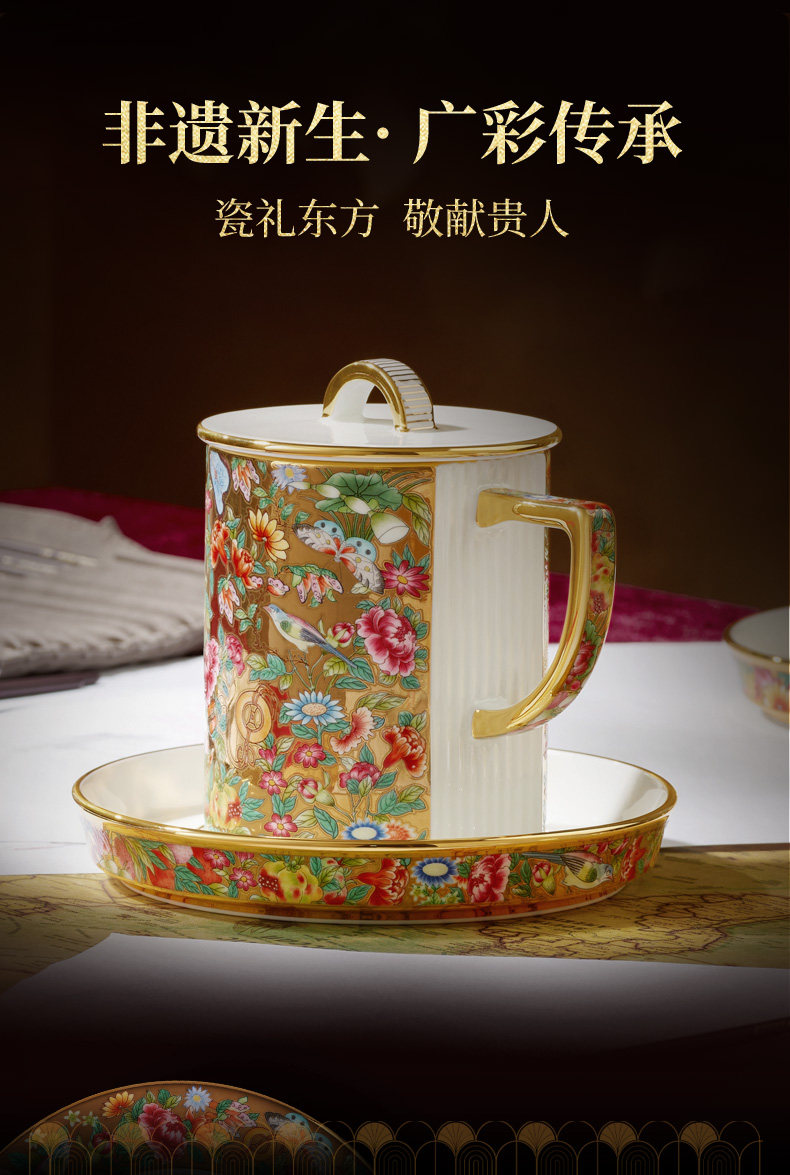  новые товары Yongfeng известный родник цвет унаследован три образца крышка чашки чашка домой дары полноценный ритуал вещь 