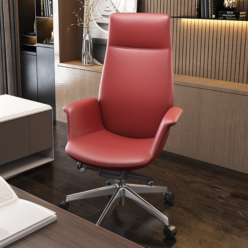 Fukai Italian minimalist boss office chair executive chair fashion boss chair business president swivel chair light luxury computer chair