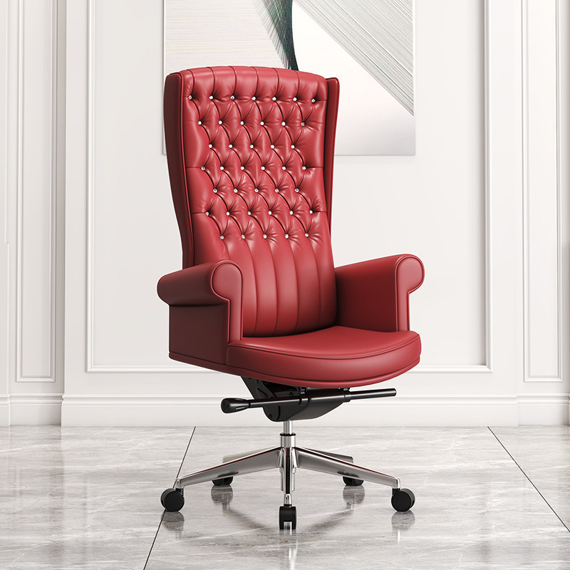 Fukai owner chair genuine leather computer chair home office chair Lying Fashion Large Class Chair Business High Fit Seat-Taobao