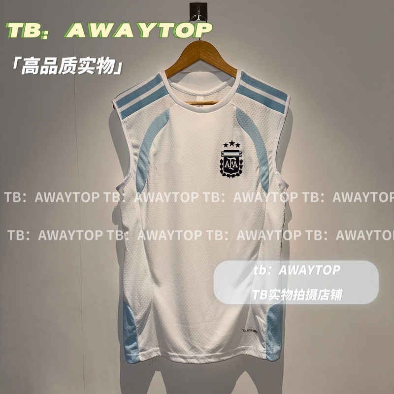 (Player Version) 2627 New Argentina Training Uniform Jersey Messi Sleeveless Short-Sleeved High-Quality Vest