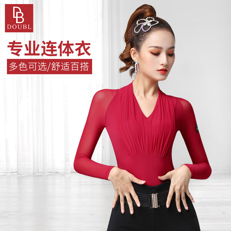 Dampel Rome Body Gift Instrument Training Clothing Dance Dress Rehearses For Long Sleeves Latin Dance Modern Dance Blouses