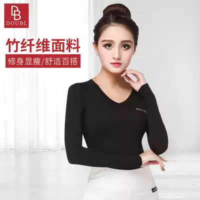 Dan Bo Luo Betty Women Latin Dance Costume Long Sleeve Black Dancing Clothes Spring Practice Suit Three Steps base shirt
