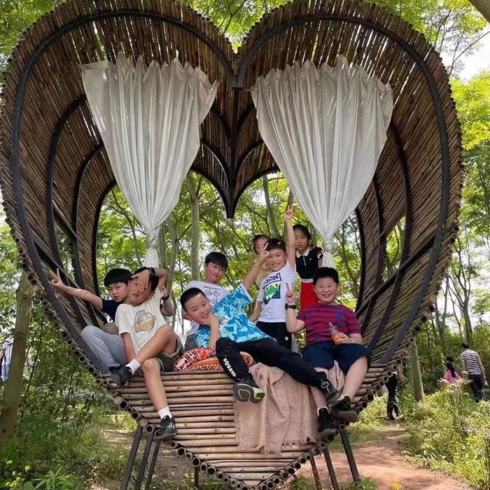 Bali Outdoor OUTDOOR SWING SET NETS RED PLAY CARDS BIRD'S NEST COURTYARD CREATIVE SHOOTING HANGING CHAIR OUTDOOR WEDDING DRESS ARRANGEMENT PROPS CHAIR