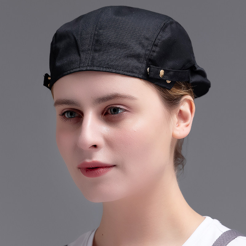 Cowboy beret forward hat kitchen chef catering waiter work men and women custom printed logo breathable