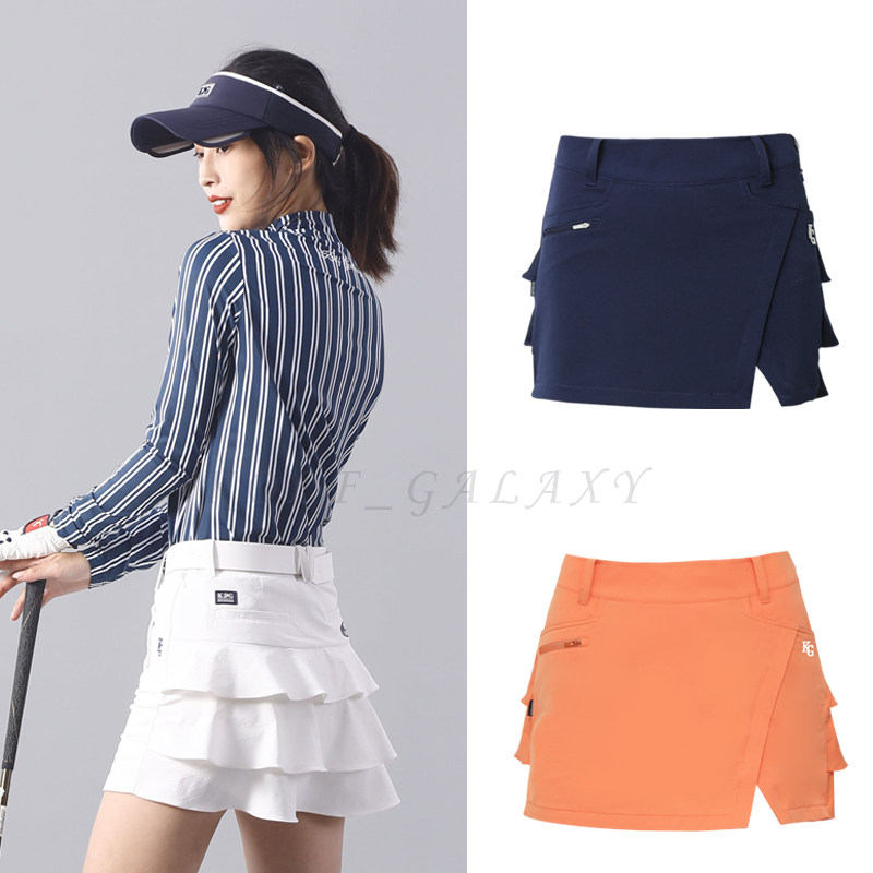 Korean export short skirt women's spring and summer outdoor anti-light skirt wave swing golf sports white quick-drying hakama