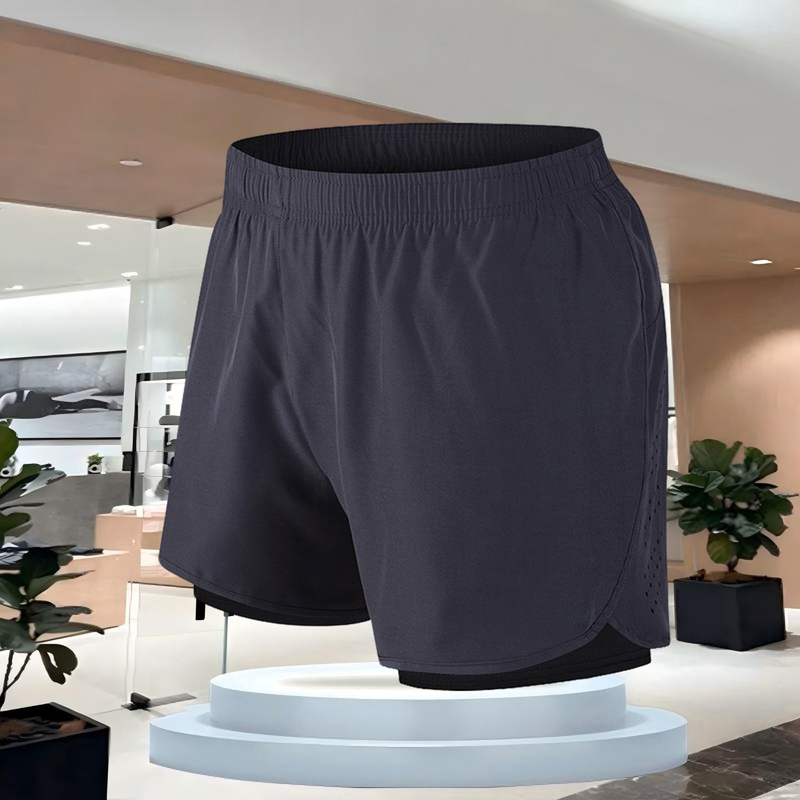 Men's Sports Shorts, New Summer Style, Anti-Exposure, Lined, Breathable, Quick-Drying, Three-Quarter Length Pants for Fitness, Running, and Training Men's Sports Shorts, New Summer Style, Anti-Exposure, Lined, Breathable, Quick-Drying, Three-Quarter Length Pants for Fitness, Running, and Training