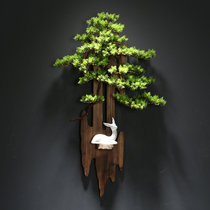 Chinese solid wood accompanying pendant living room Xuanguan wall decoration hotel tea room hanging decoration Zen soft clothing home wall-hanging