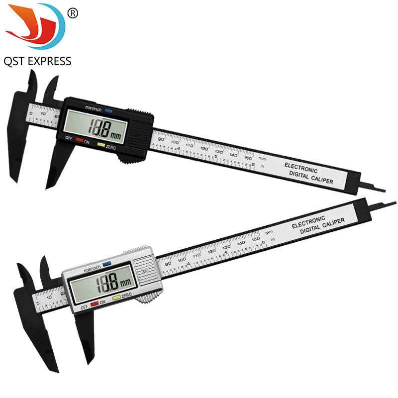 Full-speed electronic digital display vernier caliper 0-150mm high-strength plastic caliper measuring tool inner and outer diameter