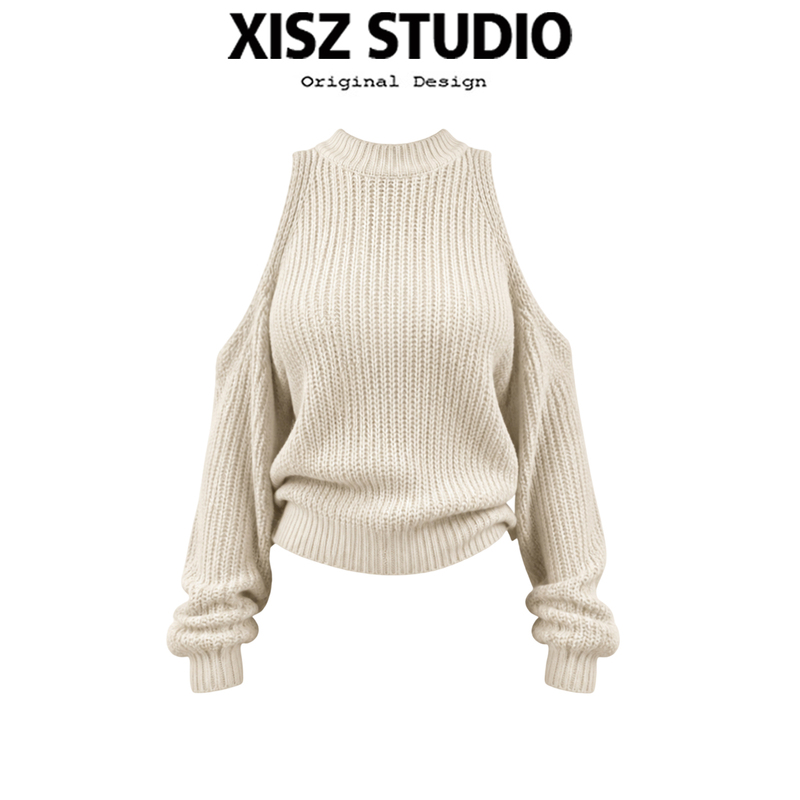 Unique Design Off-Shoulder Halter Knit Top for Women, New Autumn Korean Style, Lazy and Loose Fit, Versatile Trendy Top Unique Design Off-Shoulder Halter Knit Top for Women, New Autumn Korean Style, Lazy and Loose Fit, Versatile Trendy Top