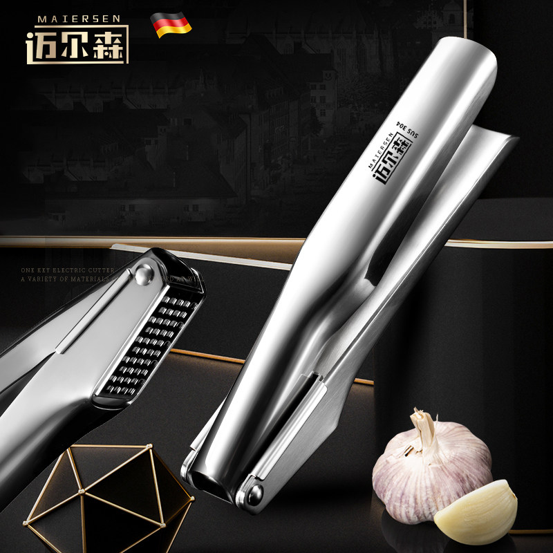 Thickened Press Garlic 304 stainless steel mashed garlic Clay Mortar Hibiscus End Crushing Deity manual Home Kitchen Tools