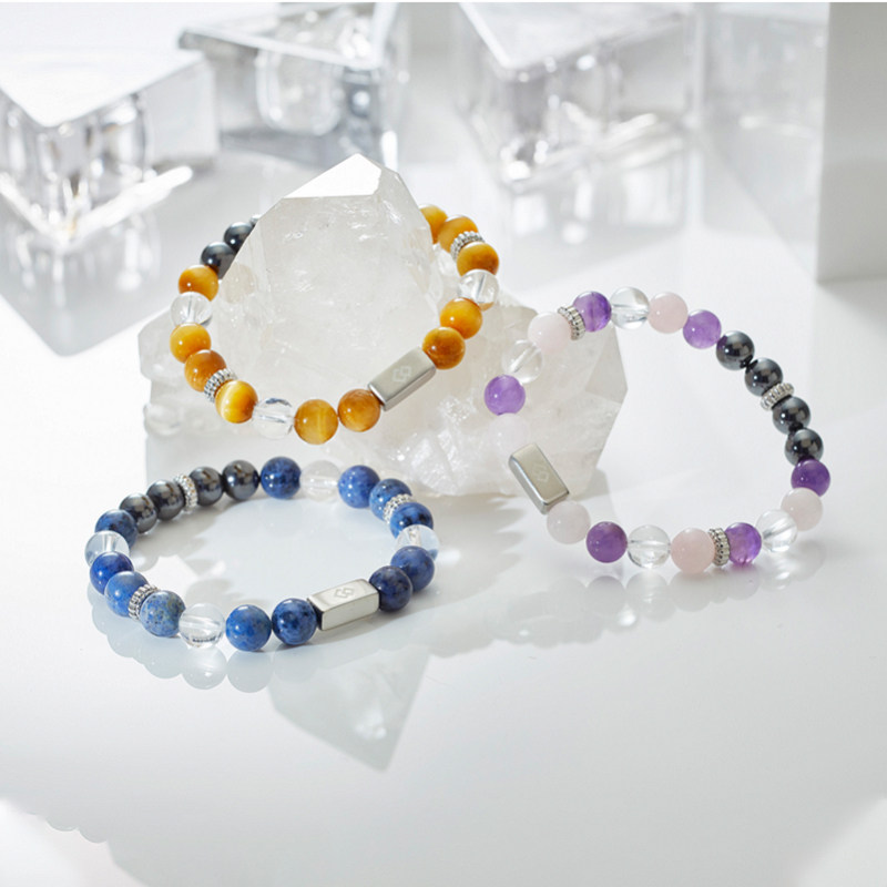 Kron Ninten Japanese beads bracelet girls amethyst bracelet niche design magnet bead en tsubomi