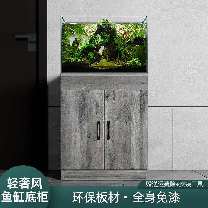 Home cabinet porch load-bearing partition can be fish tank light luxury style shelf cabinet custom base base cabinet non