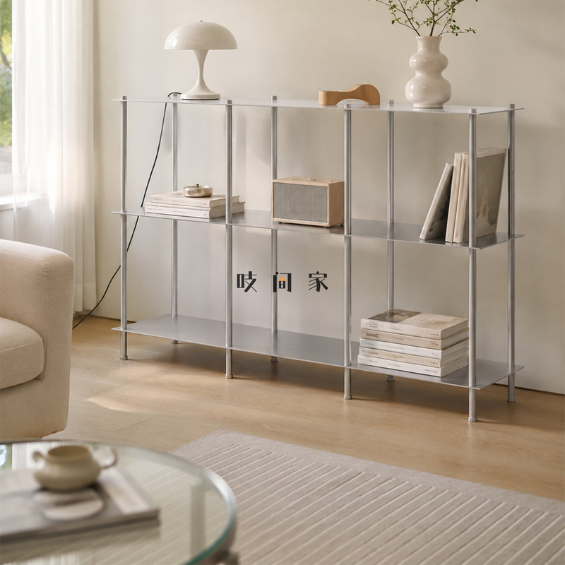 Industrial Wasteland Style Storage Rack, Simple Modern Metal Aluminum Alloy Living Room Multi-Layer Stainless Steel Storage Rack for Wall Display Industrial Wasteland Style Storage Rack, Simple Modern Metal Aluminum Alloy Living Room Multi-Layer Stainless Steel Storage Rack for Wall Display