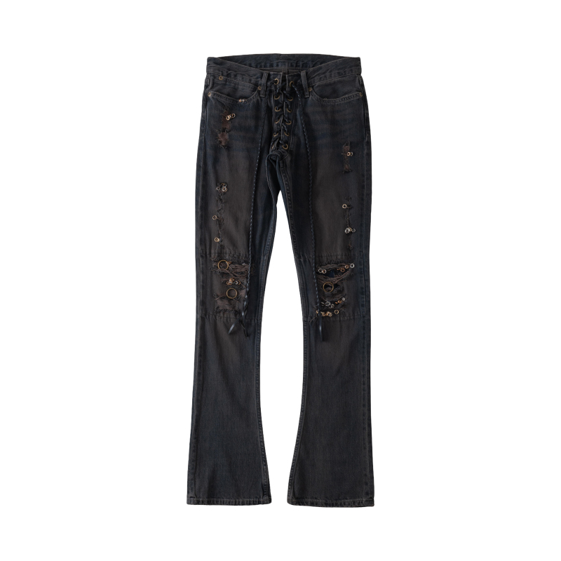 Torn Paradise Tear Ifsixwasnine Iron Gray Ring Hole Skinny Jeans Torn Paradise Tear Ifsixwasnine Iron Gray Ring Hole Skinny Jeans