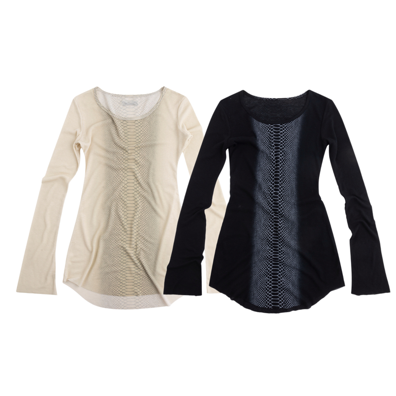 Tear Ifsixwasnine69 Snake Scale Python Pattern Slim Fit Long Sleeve Visual Subculture