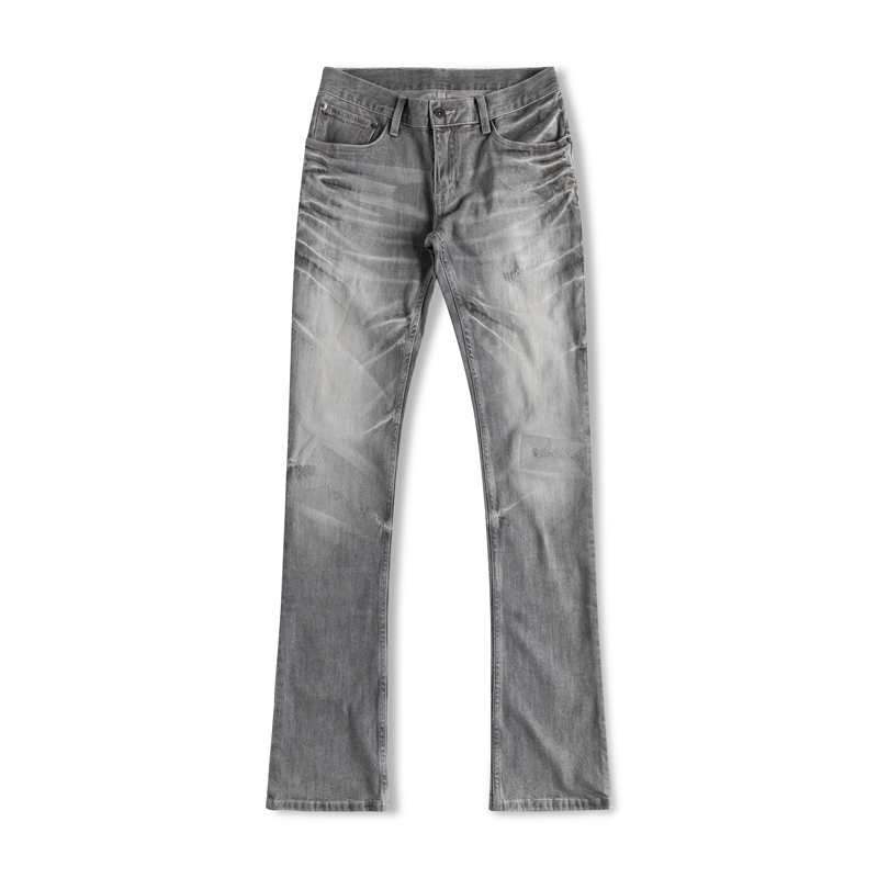 Tear Heaven Tear Gray Lightning Pattern Slim Fit Stretch Jeans Visual Style Lgb Skinny