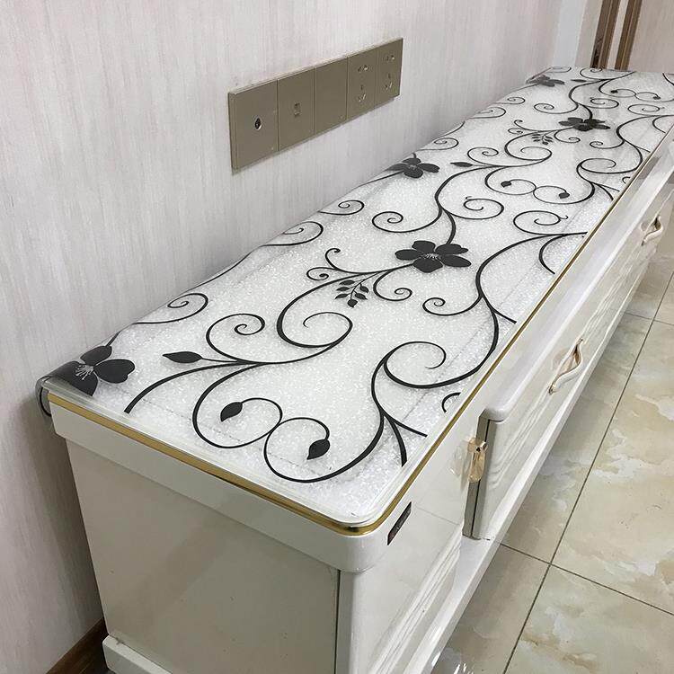 pvc tea table cushion rectangular table cloth waterproof and anti-scalding anti-oil soft glass table top protective film TV cabinet table cushion