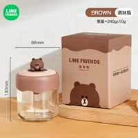 Баночка для приправ с крышкой - модель КОРИЧНЕВАЯ (с ложкой)