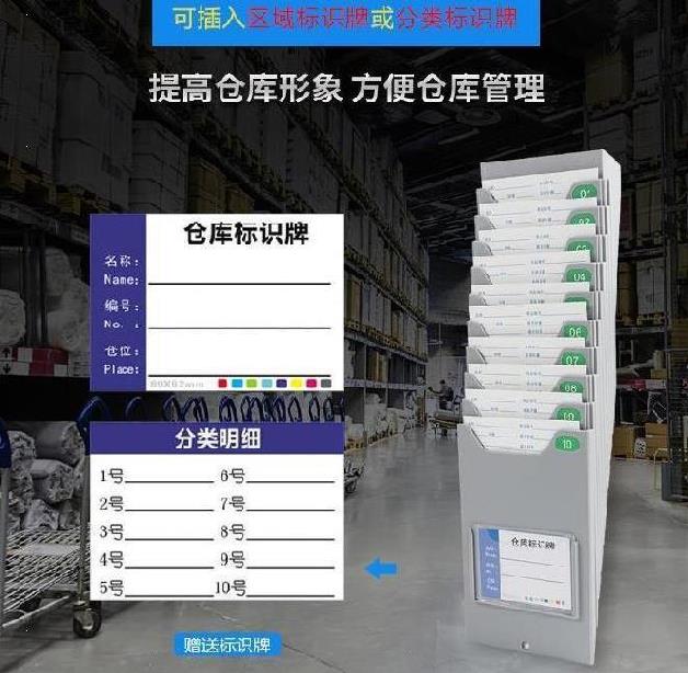 Warehouse Material Card Shelf Management hanging wall Card Bag Board Beating card holder Enterprise Corhandling Machine Attendance Shelf 10 Depository Card Shelf