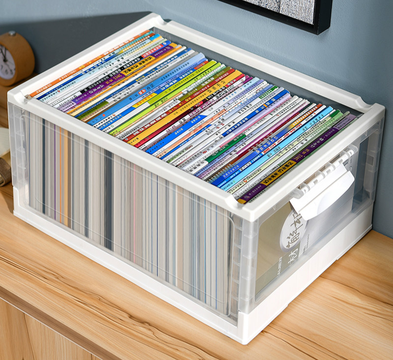 Folding book containing box Home transparent containing box students dress book containing box finishing box book box