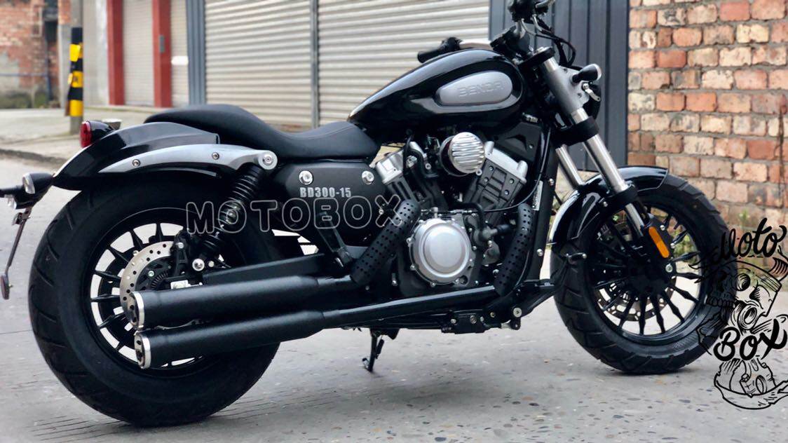 Gold gira 300 modified double outgassing exhaust pipe gold gira retrofit accessories exhaust modified heavy bass retro BOX BOX