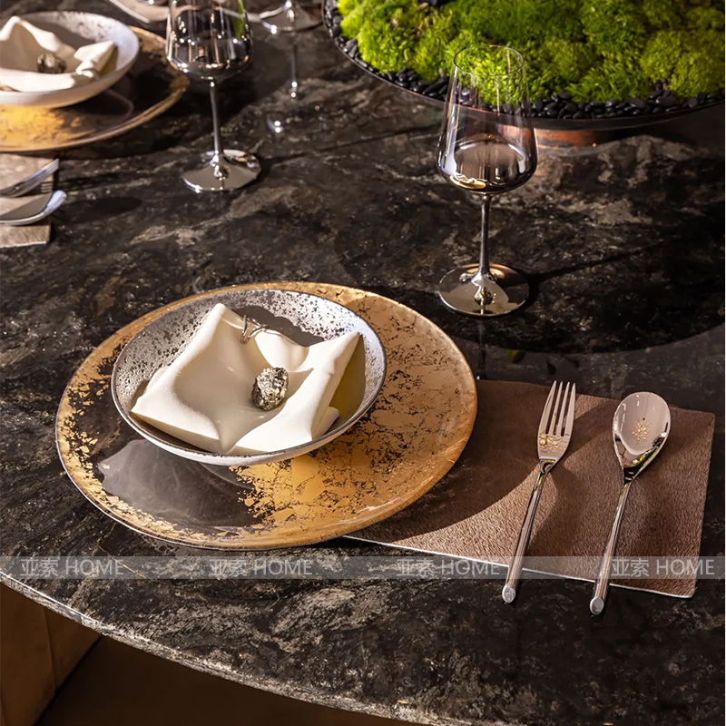 Modern Light Luxury Style Tableware, Designer-Matched Plate Sets for Model Home Soft Decoration, Creative and High-End Feel