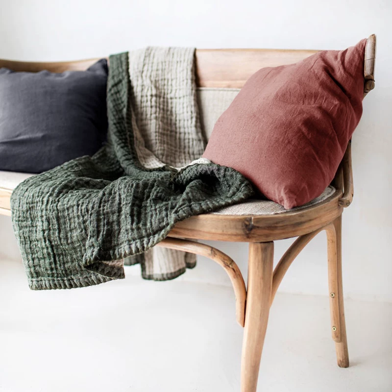 Pillow, pillowcase, modern and minimalistic sofa for bed