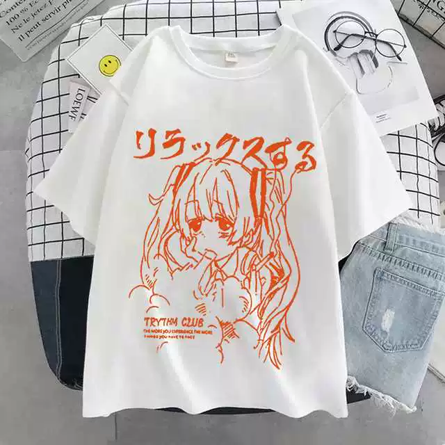 [Oversized T Shirts Anime Y2k Women's T Shirt Print Clothing]