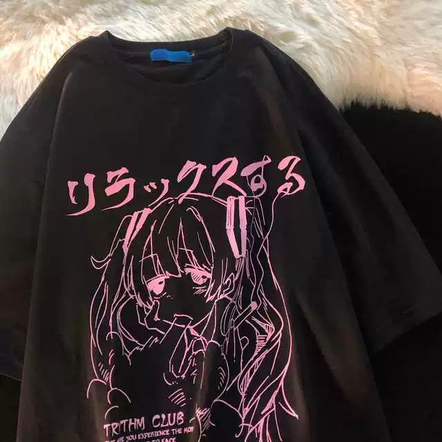 [Oversized T Shirts Anime Y2k Women's T Shirt Print Clothing]