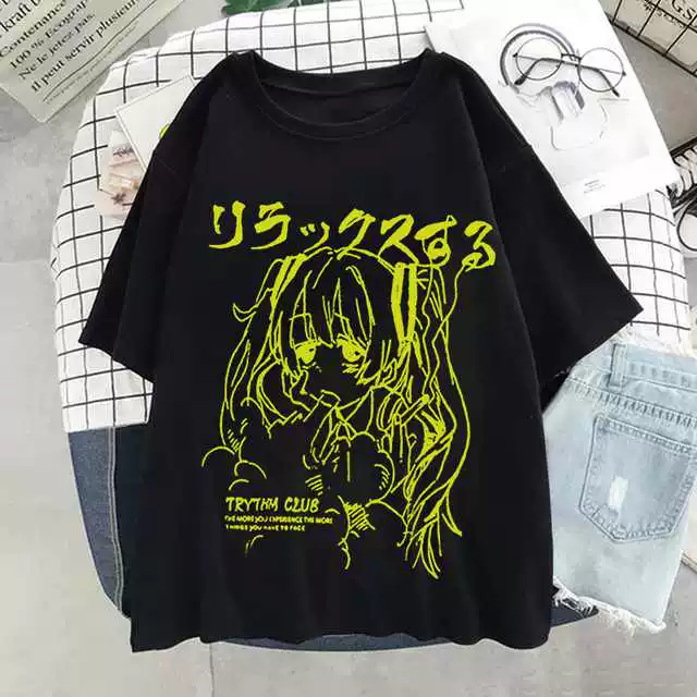 [Oversized T Shirts Anime Y2k Women's T Shirt Print Clothing]