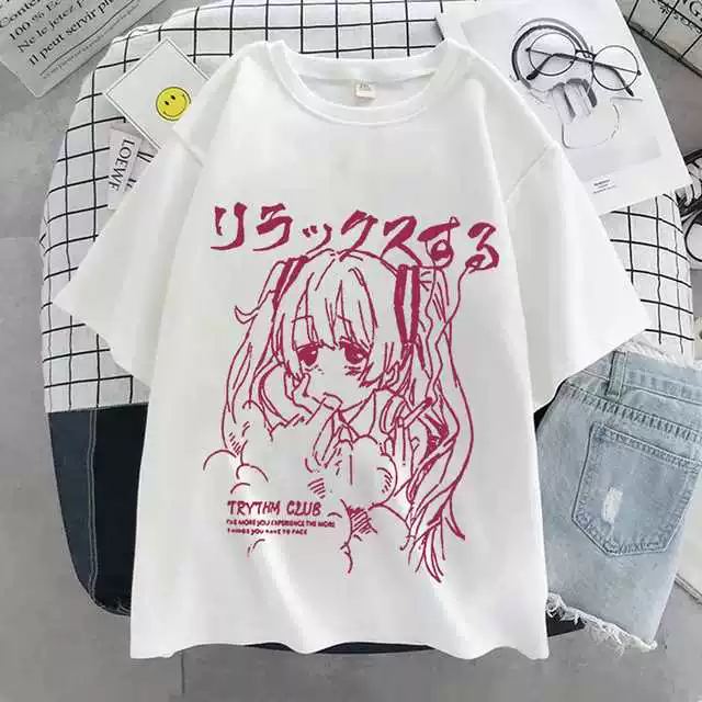 [Oversized T Shirts Anime Y2k Women's T Shirt Print Clothing]