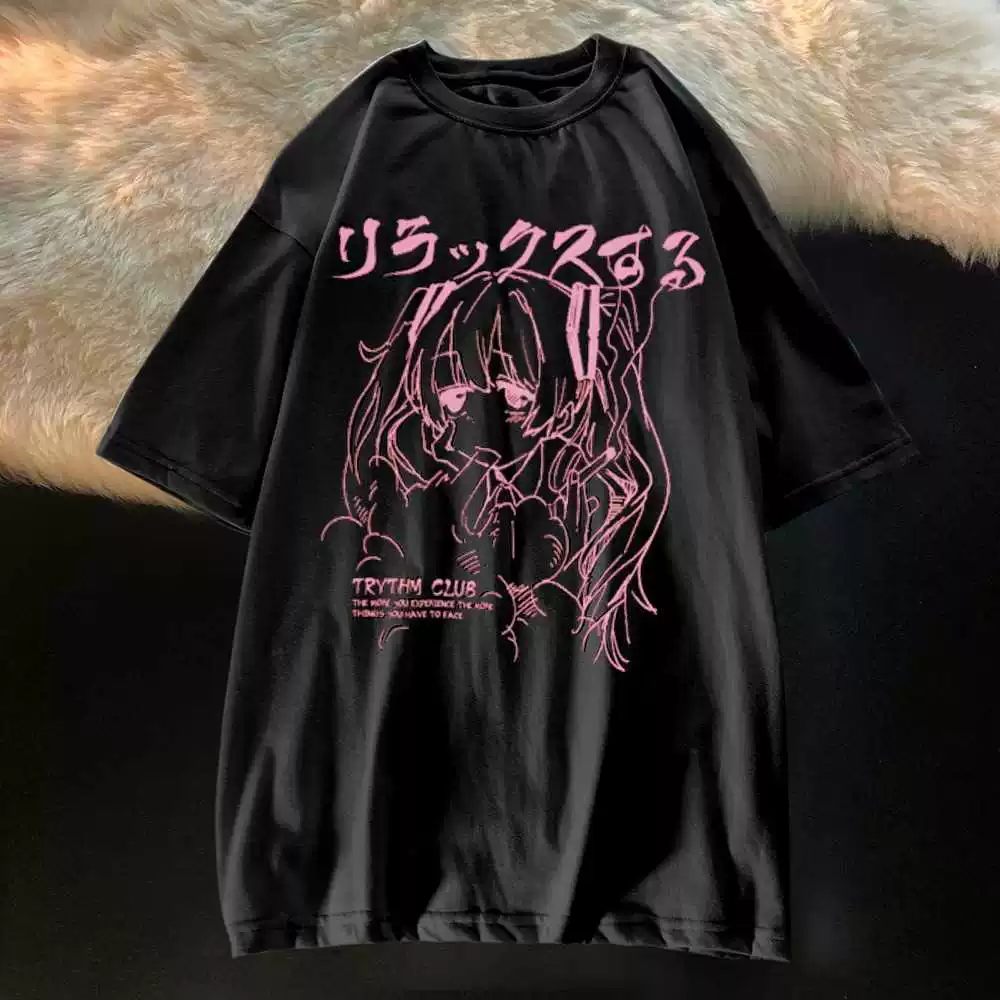 [Oversized T Shirts Anime Y2k Women's T Shirt Print Clothing]