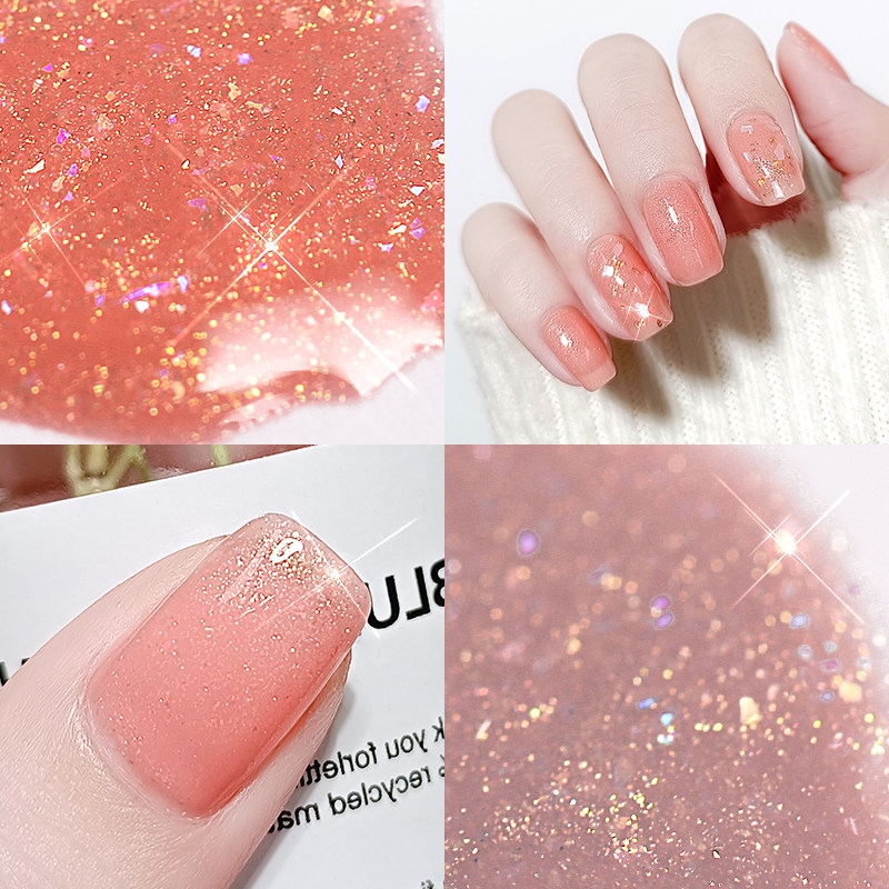 Elano nude color nail polish glue 2022 new peach color beauty skin pearl white autumn and winter nail shop special suit