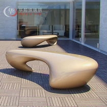 GRP Profiled Casual Sitting Bench Creativity Mall Public Benches Commercial Street Arc Beauty Chen Seat Factory Direct