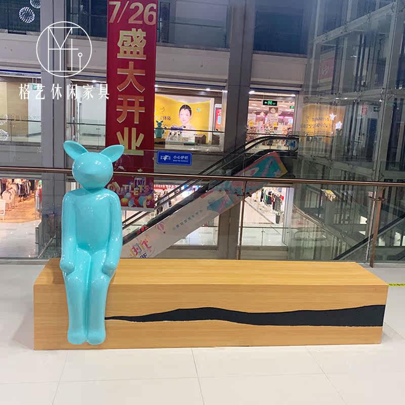 Mall Fiberglass Cat Lady Bench Direct Sales Casual Chair Creative Cartoon Styling Benches Public Beauty Chen Rest Swing