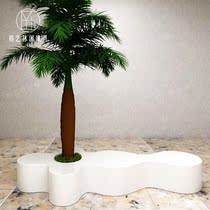 GRP Profiled Long Bench Creative Wave flowerpots Bench Mall Park Beauty Chen Decoration Minima Casual Tree Pool Chair