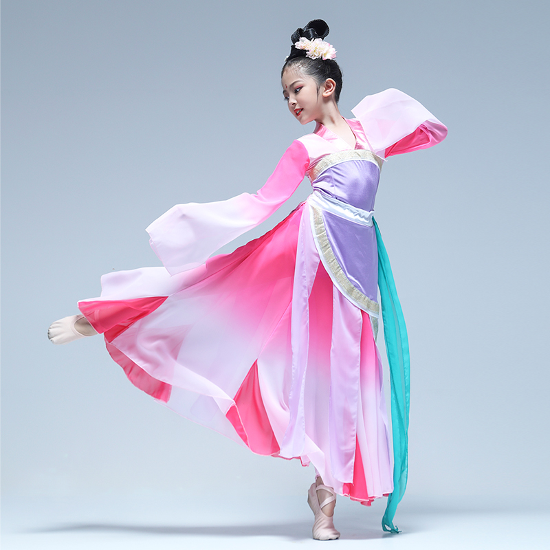 Children's Classical Copper Ferry Show Clothing Fan Parmboo Dance Show Costume Girls Dance Clothes