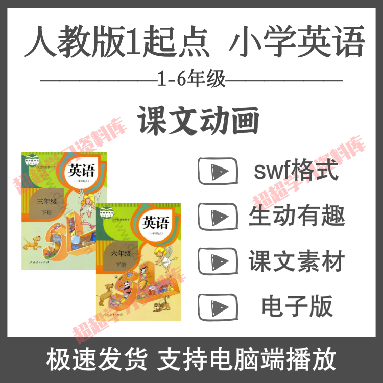 People's Education Edition new starting point primary school English point reading text animation synchronous teaching materials for grades one, two, three, four, five, six, up and down