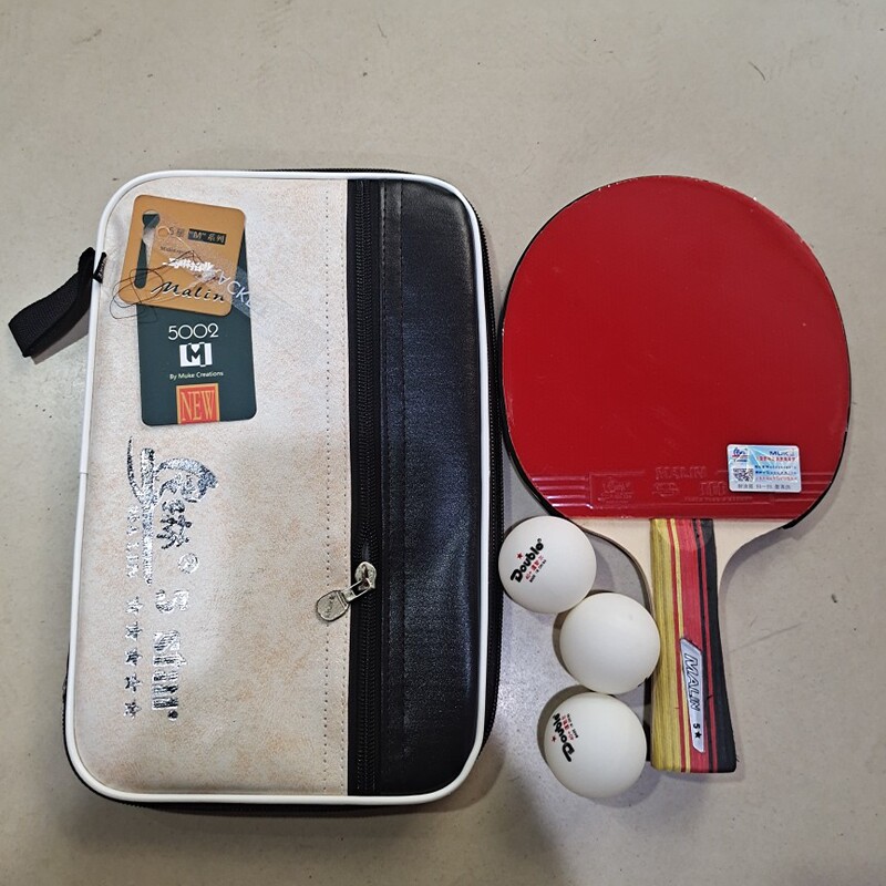 Authentic Malin 5-Star Horizontal and Vertical Grip Table Tennis Racket 5002 and 5006 Student Training Competition Finished Racket Double Reverse Grip