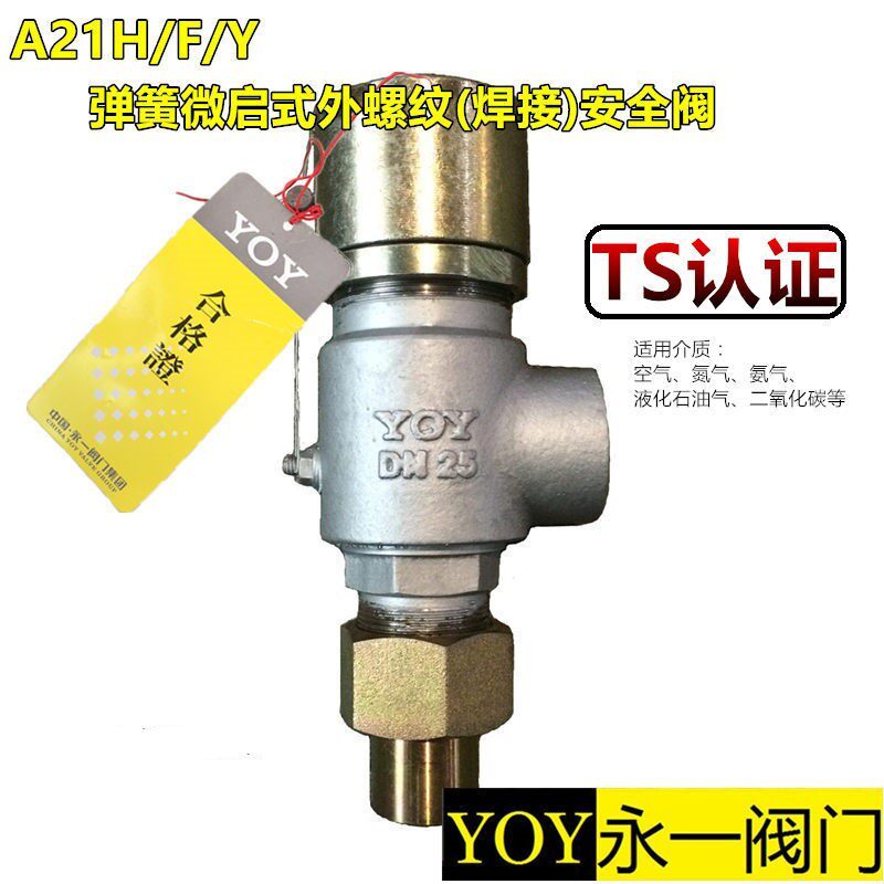 Permanent A21H F Y-16C cast steel 15 spring 20 micro-starter 25 external thread 32 safety 40 pressure relief valve DN50