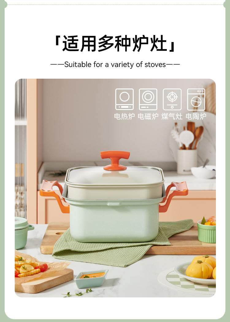 Фритюрница 多功能油炸锅带不锈钢滤网炸鸡炸薯条厨房烹饪大容量家用小型炸锅 German/only banquet