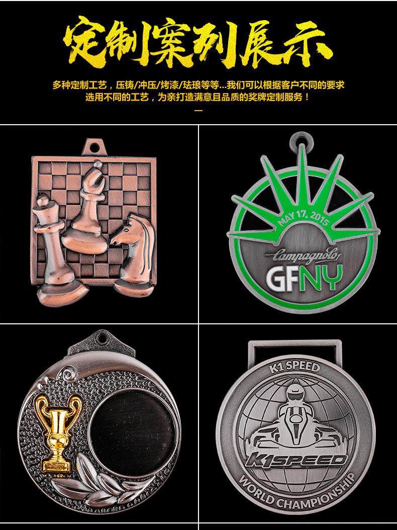спортинвентарь 制作马拉松个性化奖牌运动会金属奖章活动奖章挂牌金银铜奖牌制作 German/only banquet