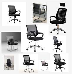 Simple black office staff chair, household meeting, black chair computer ergonomics simple net eye office chair
