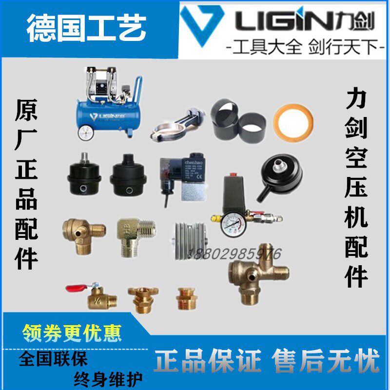 Lijian silent oil - free air compressor 1600W small solenoid valve solenoid valve 1380W cylinder dish