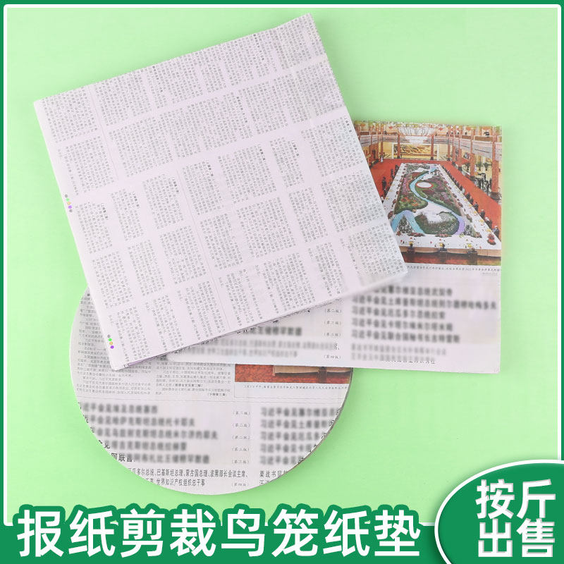 Bird Cage Pad Paper Newspaper Round Red Subversive Bezi Embroidered round cushion The dung paper cushion disposable square